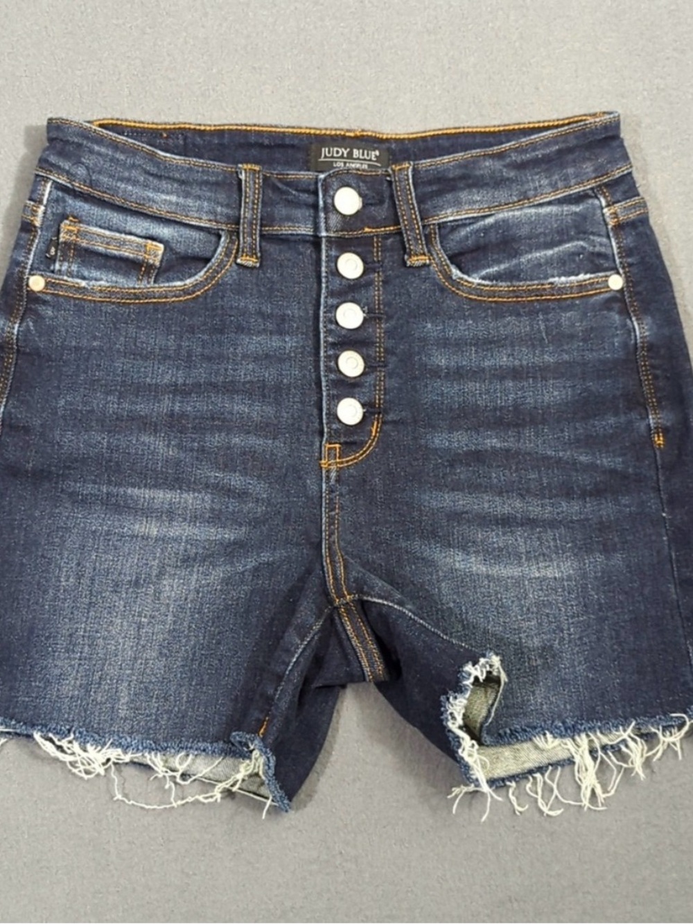 Judy Blue Shorts Women's M Blue Button Fly Denim